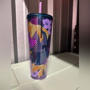 NEW venti Starbucks tumbler - blue floral